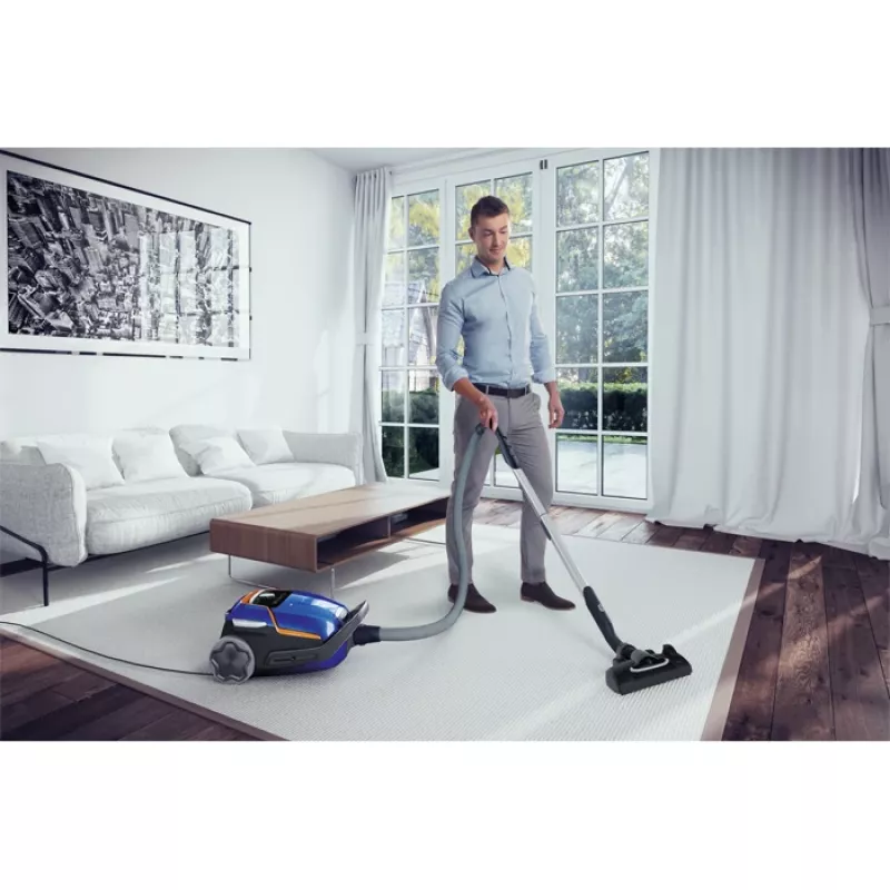 Drum vacuum Electrolux EUOC94DB, sausas valymas, 5 L dulkių maišelis, 850 W, 12 m spindulys, alergijos filtras, juodas