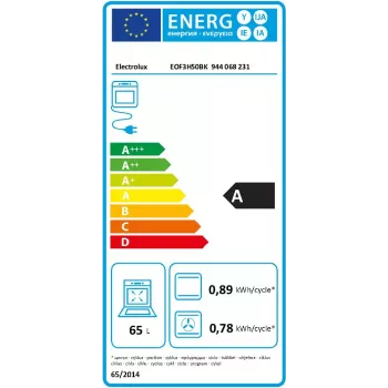 Electrolux EOF3H50BK 65 L 2090 W juoda, nerūdijantis plienas