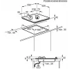 Electrolux KGG64362W Balta Integruota 60 cm Dujinė 4 zonų (-os)