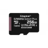 Kingston Technology Canvas Select 256 GB microSDXC Plus 100R A1 C10 kortelė + adapteris