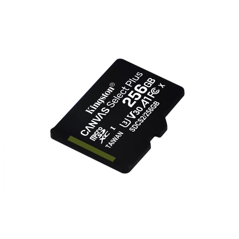 Kingston Technology Canvas Select 256 GB microSDXC Plus 100R A1 C10 kortelė + adapteris