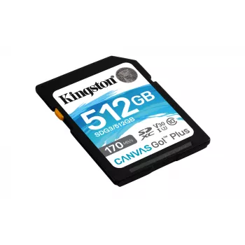 Kingston Technology Canvas Go! Plus 512GB SDXC Canvas Go Plus 170R C10 UHS-I U3 V30