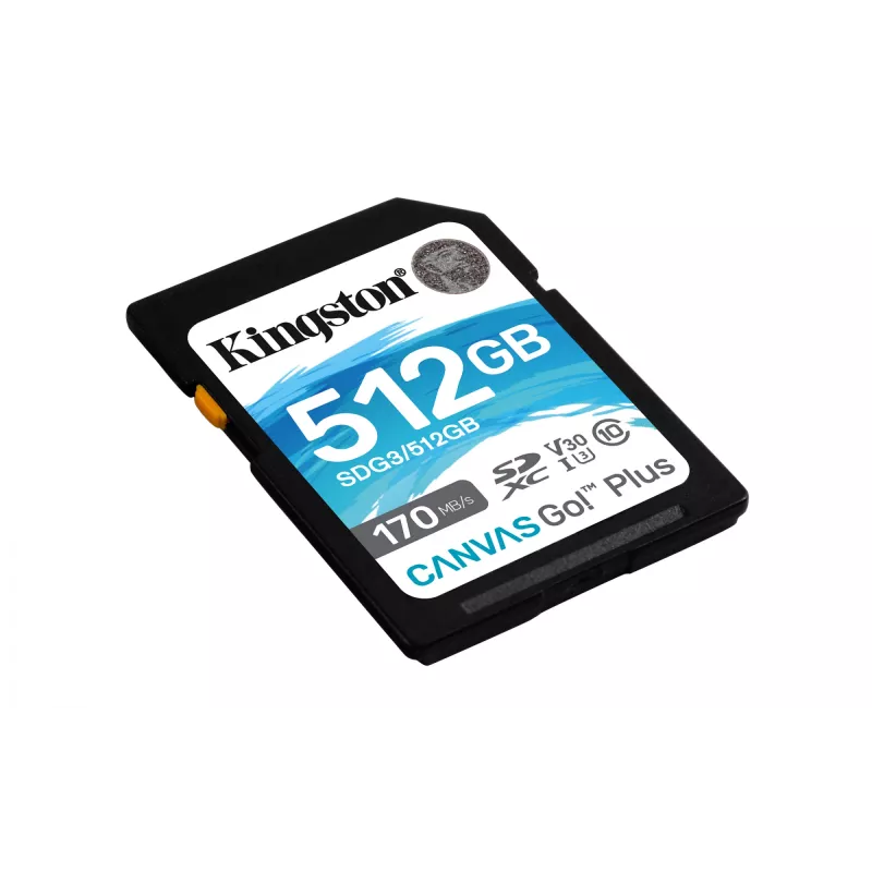 Kingston Technology Canvas Go! Plus 512GB SDXC Canvas Go Plus 170R C10 UHS-I U3 V30