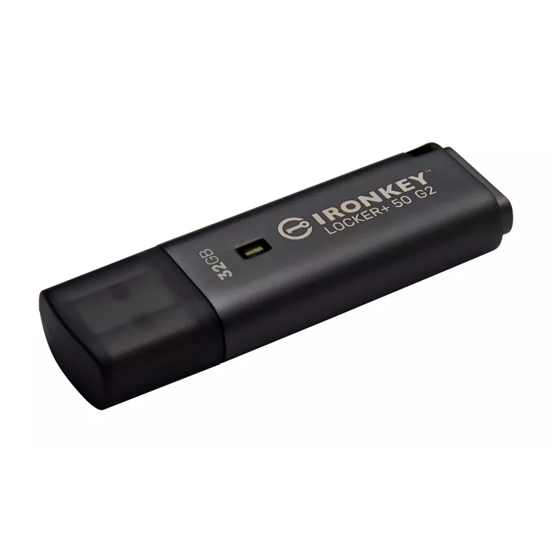 USB atmintinė KINGSTON IronKey Locker Plus 50 G2 32 GB, USB 3.2 Gen 1 Type-A, AES-256, FIPS 197