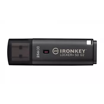 USB Flash Drive KINGSTON IronKey Locker Plus 50 G2 256 GB, USB Type-A, USB 3.2 Gen 1, AES-256, FIPS 197