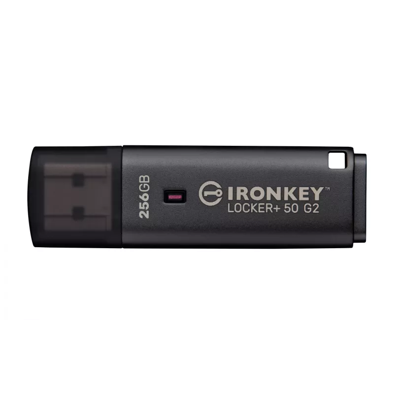 USB Flash Drive KINGSTON IronKey Locker Plus 50 G2 256 GB, USB Type-A, USB 3.2 Gen 1, AES-256, FIPS 197