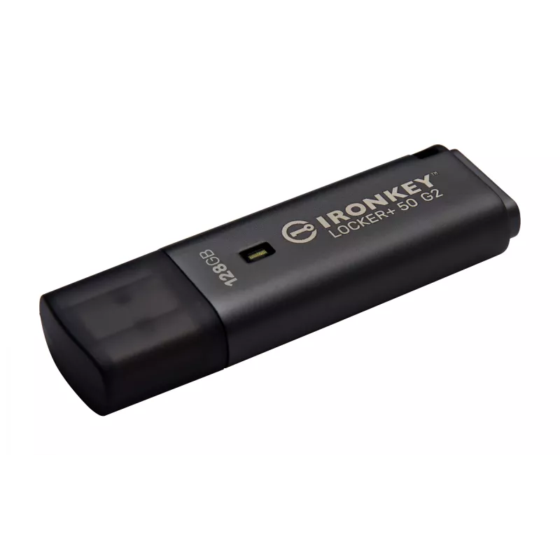 USB atmintinė KINGSTON IronKey Locker Plus 50 G2 128GB, USB Type-A, USB 3.2 Gen 1, AES-256, FIPS 197