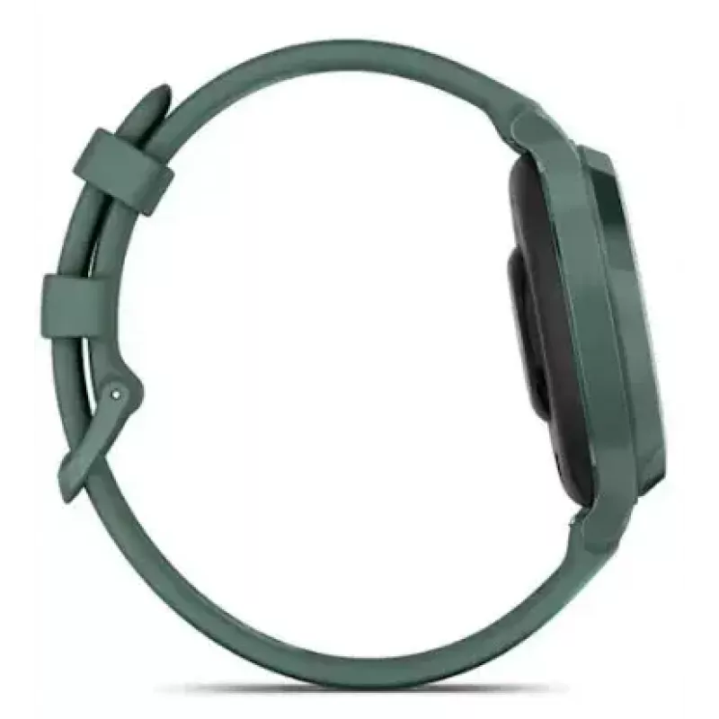 Išmanusis laikrodis GARMIN Lily 2 Active Green — 38 mm aliuminio korpusas, silikoninis dirželis, GPS, SpO2, 5 ATM, baterija 9 dienos