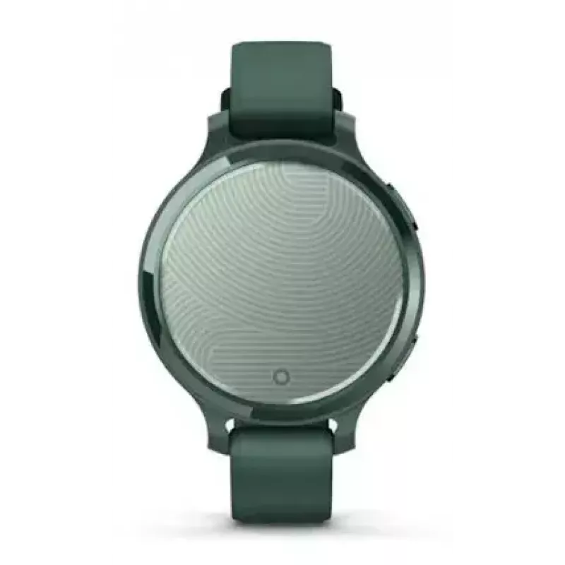 Išmanusis laikrodis GARMIN Lily 2 Active Green — 38 mm aliuminio korpusas, silikoninis dirželis, GPS, SpO2, 5 ATM, baterija 9 dienos