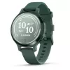 Išmanusis laikrodis GARMIN Lily 2 Active Green — 38 mm aliuminio korpusas, silikoninis dirželis, GPS, SpO2, 5 ATM, baterija 9 dienos