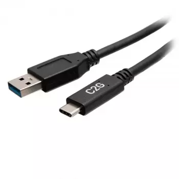 C2G USB-C vyriškas į USB-A vyrišką laidas 0,15 m USB 3.2 Gen 1 5 Gbps