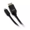 C2G USB-C į DisplayPort adapterio kabelis 4K 30Hz 1,8 m juodas