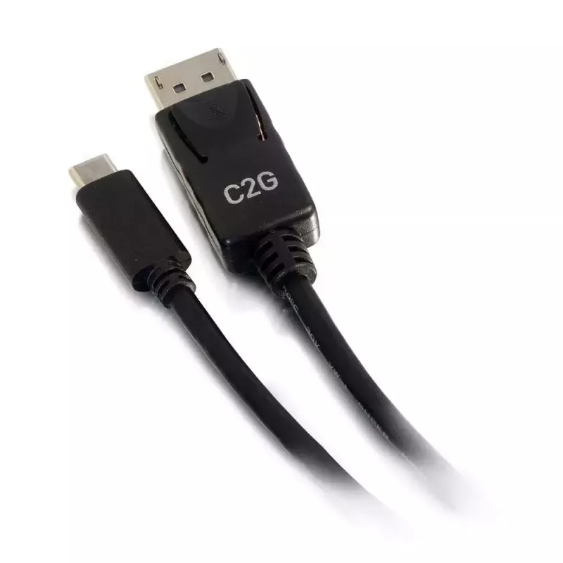 C2G USB-C į DisplayPort adapterio kabelis 4K 30Hz 1,8 m juodas