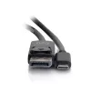 C2G USB-C į DisplayPort adapterio kabelis 4K 30Hz 1,8 m juodas