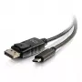 C2G USB-C į DisplayPort adapterio kabelis 4K 30Hz 1,8 m juodas