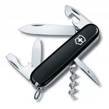 Victorinox Spartan juodas šveicariškas armijos peilis 12 funkcijų juodas
