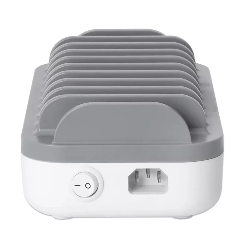 Manhattan 10 prievadų USB-C įkrovimo stotelė, USB-C išvestis: 10x 20W, maks. 200W, maitinimas iš kintamosios srovės tinklo (įsk. US/EU/UK adapterius)