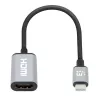 Manhattan USB-C į HDMI kabelis, 4K@60Hz, 5 Gbps (USB 3.2 Gen1 kitaip USB 3.0), 15 cm, juodas, vyriškas į moterišką, trejų metų garantija