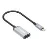 Manhattan USB-C į HDMI kabelis, 4K@60Hz, 5 Gbps (USB 3.2 Gen1 kitaip USB 3.0), 15 cm, juodas, vyriškas į moterišką, trejų metų garantija