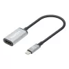 Manhattan USB-C į HDMI kabelis, 4K@60Hz, 5 Gbps (USB 3.2 Gen1 kitaip USB 3.0), 15 cm, juodas, vyriškas į moterišką, trejų metų garantija