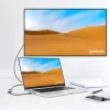 Manhattan USB-C į HDMI kabelis, 4K@60Hz, 5 Gbps (USB 3.2 Gen1 kitaip USB 3.0), 15 cm, juodas, vyriškas į moterišką, trejų metų garantija