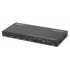Manhattan 4K 4 prievadų HDMI Multiviewer Switch, jungiklis su keturiais įėjimais viename ekrane, 4K@30Hz, keli peržiūros variantai, įskaitant vaizdas vaizde ir dvigubą/keturgubą ekraną, mygtuko arba nuotolinio valdymo pulto valdymas, 3,5 mm ir Toslink garsas, juoda, 3 metų garantija