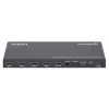 Manhattan 4K 4 prievadų HDMI Multiviewer Switch, jungiklis su keturiais įėjimais viename ekrane, 4K@30Hz, keli peržiūros variantai, įskaitant vaizdas vaizde ir dvigubą/keturgubą ekraną, mygtuko arba nuotolinio valdymo pulto valdymas, 3,5 mm ir Toslink garsas, juoda, 3 metų garantija