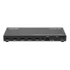 Manhattan 4K 4 prievadų HDMI Multiviewer Switch, jungiklis su keturiais įėjimais viename ekrane, 4K@30Hz, keli peržiūros variantai, įskaitant vaizdas vaizde ir dvigubą/keturgubą ekraną, mygtuko arba nuotolinio valdymo pulto valdymas, 3,5 mm ir Toslink garsas, juoda, 3 metų garantija