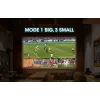 Manhattan 4K 4 prievadų HDMI Multiviewer Switch, jungiklis su keturiais įėjimais viename ekrane, 4K@30Hz, keli peržiūros variantai, įskaitant vaizdas vaizde ir dvigubą/keturgubą ekraną, mygtuko arba nuotolinio valdymo pulto valdymas, 3,5 mm ir Toslink garsas, juoda, 3 metų garantija