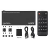 Manhattan 4K 4 prievadų HDMI Multiviewer Switch, jungiklis su keturiais įėjimais viename ekrane, 4K@30Hz, keli peržiūros variantai, įskaitant vaizdas vaizde ir dvigubą/keturgubą ekraną, mygtuko arba nuotolinio valdymo pulto valdymas, 3,5 mm ir Toslink garsas, juoda, 3 metų garantija