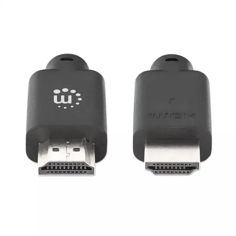 Manhattan HDMI 4K@60Hz laidas su Ethernet, 10 m, tinkamas VISOMS 4K ir 1080p/HD reikmėms – atnaujinant dabar arba turėkite paruoštą, kai prireiks, kištukas–kištukas, juodas, Ultra HD 4k x 2k, garantija visam laikui, aukščiausios klasės didelės spartos