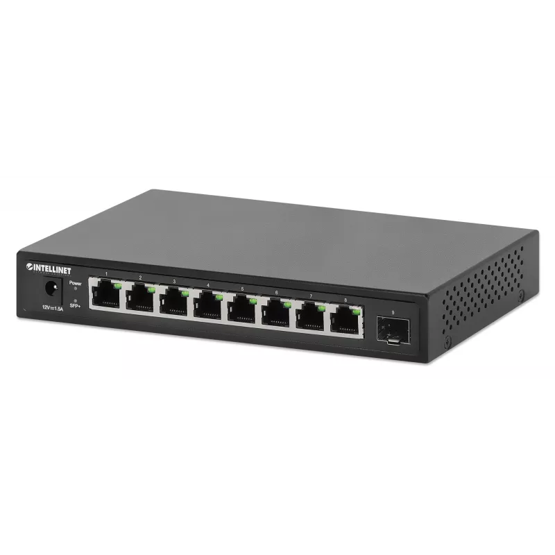 Intellinet 9 prievadų komutatorius 8 x 2.5G Ethernet prievadai ir 1 SFP+ aukštyninė jungtis