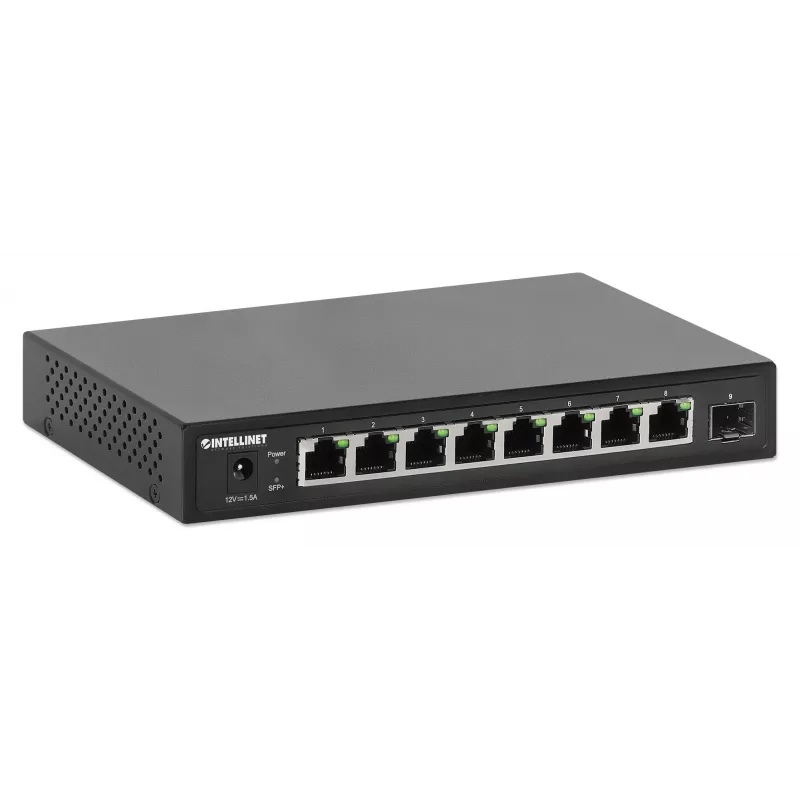 Intellinet 9 prievadų komutatorius 8 x 2.5G Ethernet prievadai ir 1 SFP+ aukštyninė jungtis