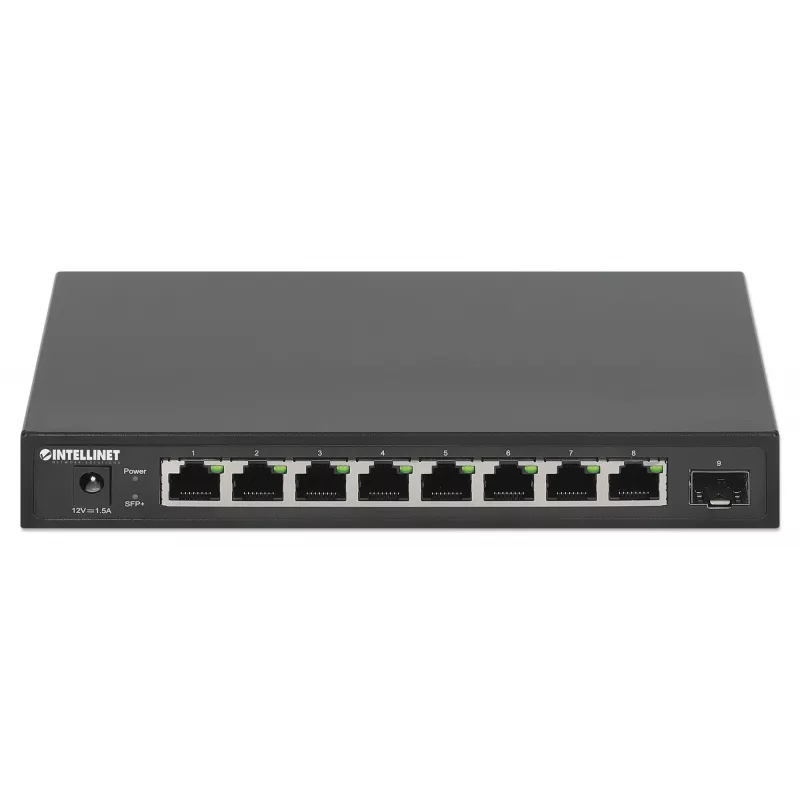 Intellinet 9 prievadų komutatorius 8 x 2.5G Ethernet prievadai ir 1 SFP+ aukštyninė jungtis