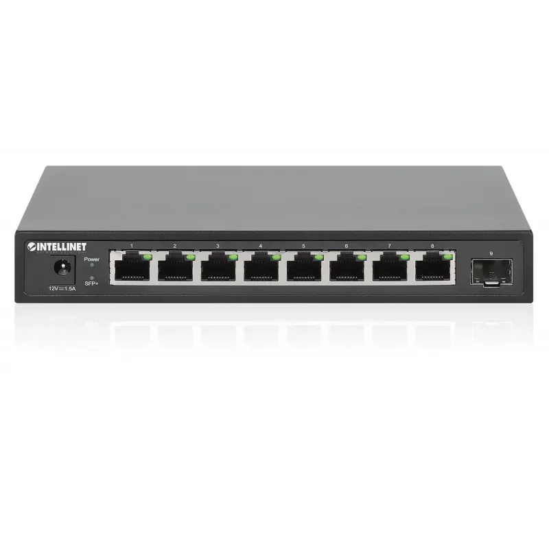 Intellinet 9 prievadų komutatorius 8 x 2.5G Ethernet prievadai ir 1 SFP+ aukštyninė jungtis