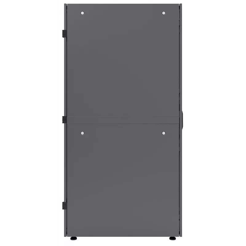 Intellinet 19 colių serverio spinta – laisvai pastatoma, 42U, 800x1200mm (plotis x gylis), juoda, surinkta, maks. 1500kg, kelių taškų durų užraktas, vienas užraktas kiekvienam šoniniam skydui, naudojamas gylis 123–973mm, IP20 apsaugos klasė, stovas, plienas