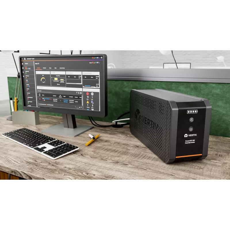 Vertiv PowerUPS 200 Essential PSA6E-600IT-SCH, 600VA/315W, Line-Interactive, 0,6 kVA, 315 W, sinusoidė, 140 V, 290 V