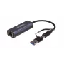 D-Link USB-C/USB į 2.5G Ethernet adapteris, laidinis, USB Type-A/USB Type-C, Ethernet, 2500 Mbit/s, juoda
