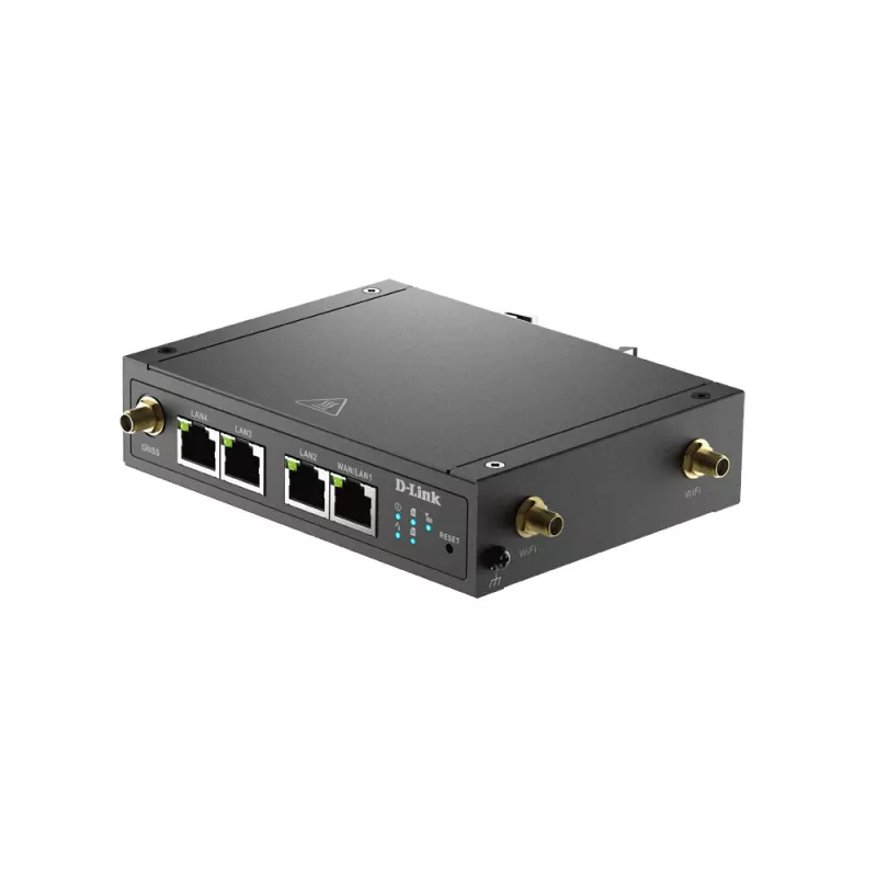 D-Link 4G LTE M2M VPN Wi-Fi maršrutizatorius, korinio tinklo maršrutizatorius, juodas, DIN bėgelio tvirtinimas, 802.11b, 802.11g, Wi-Fi 4 (802.11n), 300 Mbit/s, 4G