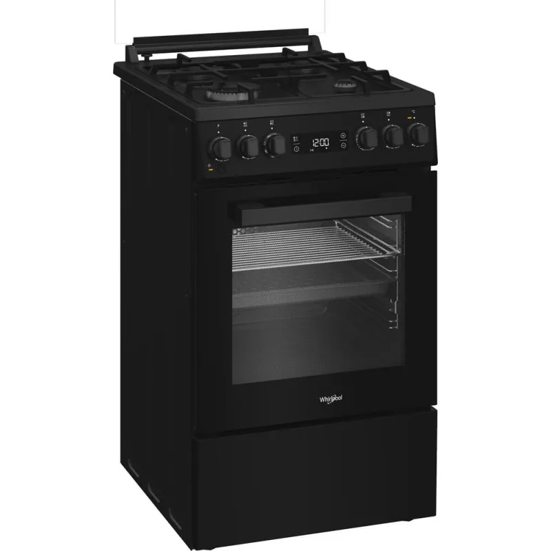Whirlpool W5G8LMSWTB Laisvai pastatoma viryklė Elektrinė Dujinė Juoda