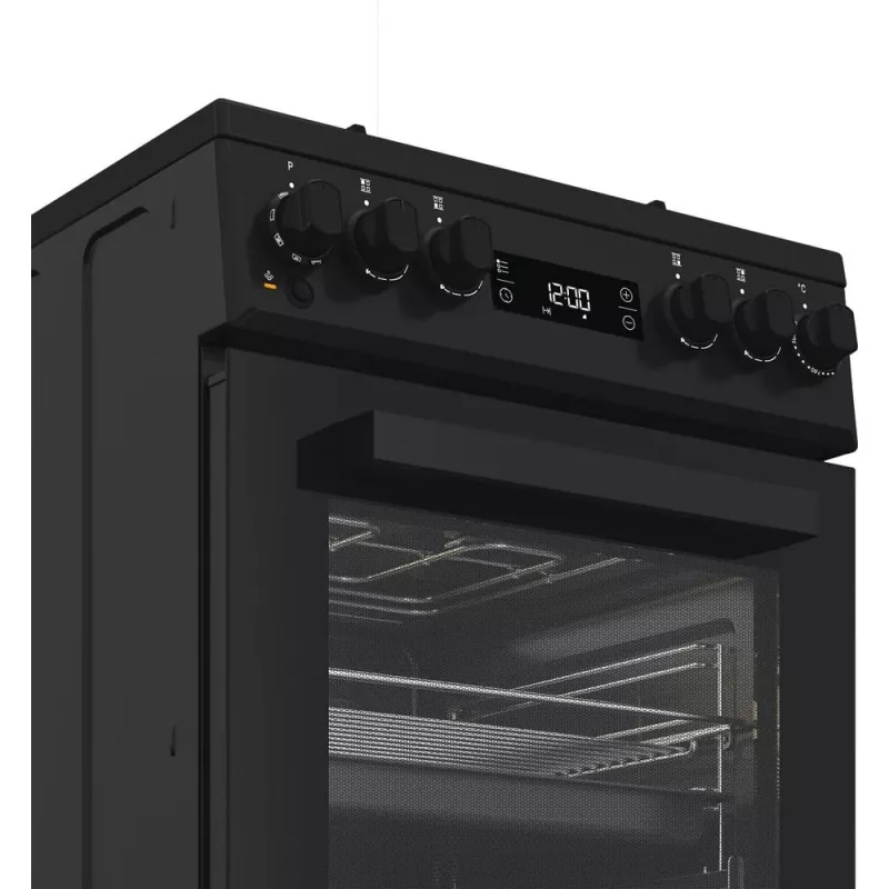 Whirlpool W5G8LMSWTB Laisvai pastatoma viryklė Elektrinė Dujinė Juoda