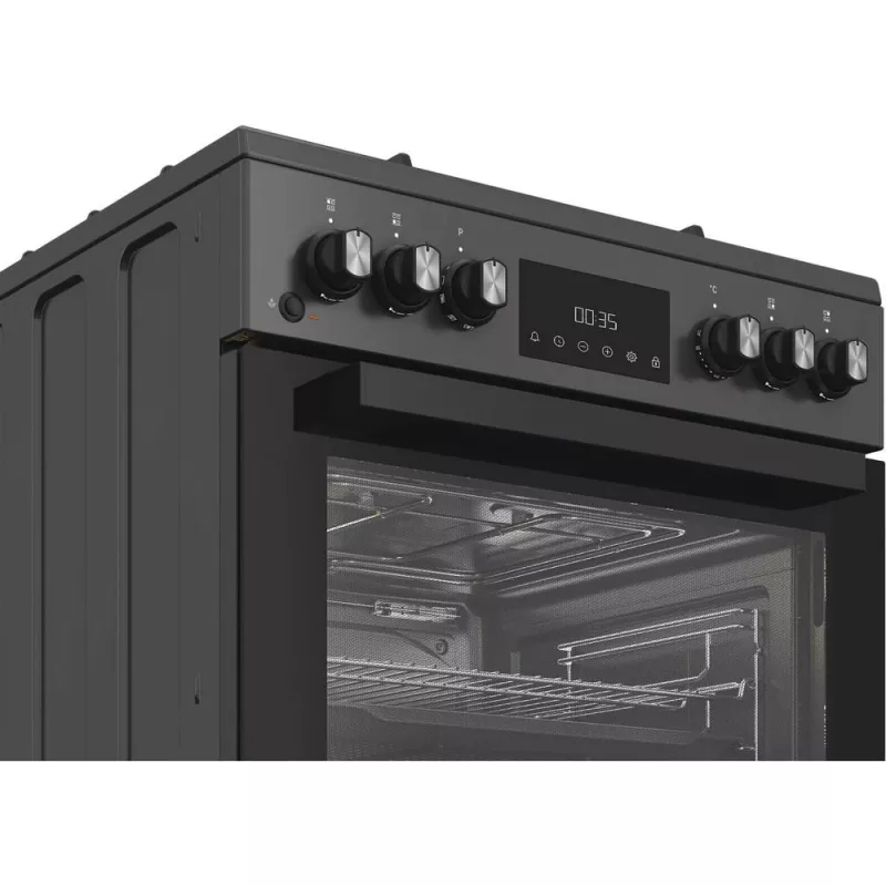 Whirlpool 859991716090 viryklė Laisvai pastatoma viryklė Elektrinė Dujinė Juoda