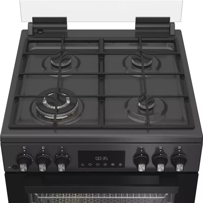 Whirlpool 859991716090 viryklė Laisvai pastatoma viryklė Elektrinė Dujinė Juoda