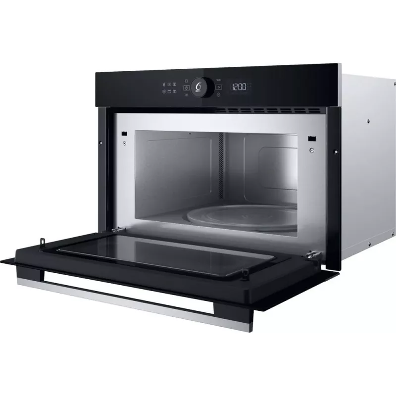 Whirlpool WMD54MX juoda, nerūdijančio plieno, grilis, mikrobangų krosnelė, įmontuojama, 31 l, 1000 W