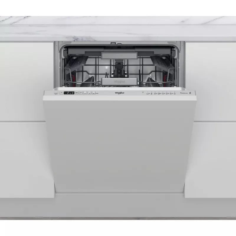 Whirlpool WIO 3O26 PL visiškai įmontuojama 14 stalo įrankių komplektų