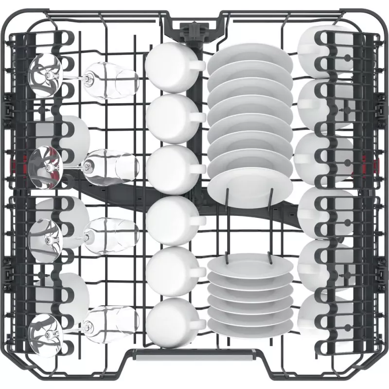 Whirlpool WIO 3O26 PL visiškai įmontuojama 14 stalo įrankių komplektų