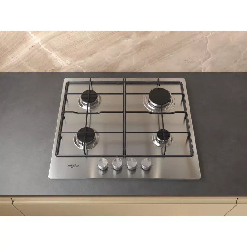 Whirlpool TGML 650 IX Nerūdijantis plienas Įmontuojamas 58 cm Dujinis 4 kaitviečių