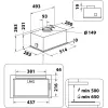 Whirlpool WCTH 63F LEB X Įmontuojamas Nerūdijantis plienas 600 m³/h