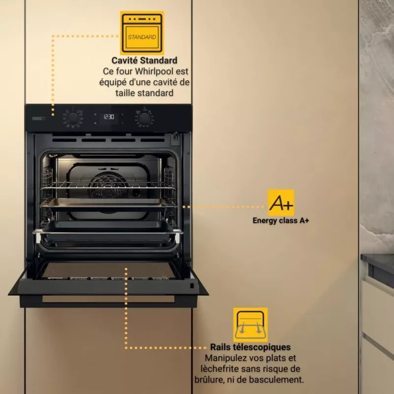 Whirlpool OMSK58RU1SB 71 L juoda