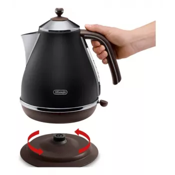 De’Longhi KBOV 2001.BK elektrinis virdulys 1,7 l 2000 W juodas, rudas